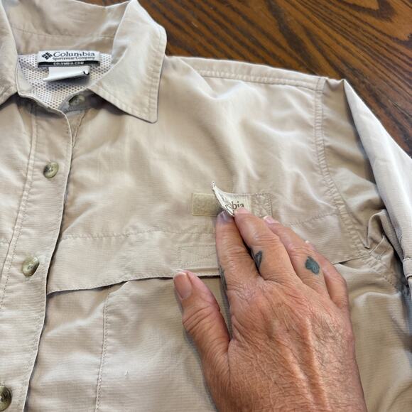 Columbia PFG long sleeve shirt tan medium - Picture 3 of 9